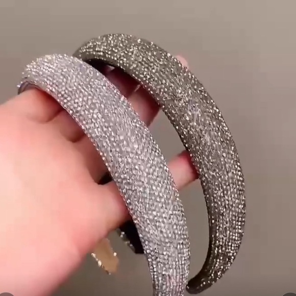 Diamond Headband Wide Padded AB Color Lots of Sparkle Luxury Bridesmaids - Picture 6 of 8